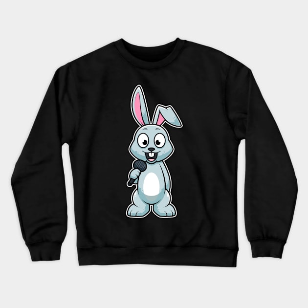 Rabbit Sing Karaoke Kids Kawaii Neko Anime design Crewneck Sweatshirt by theodoros20